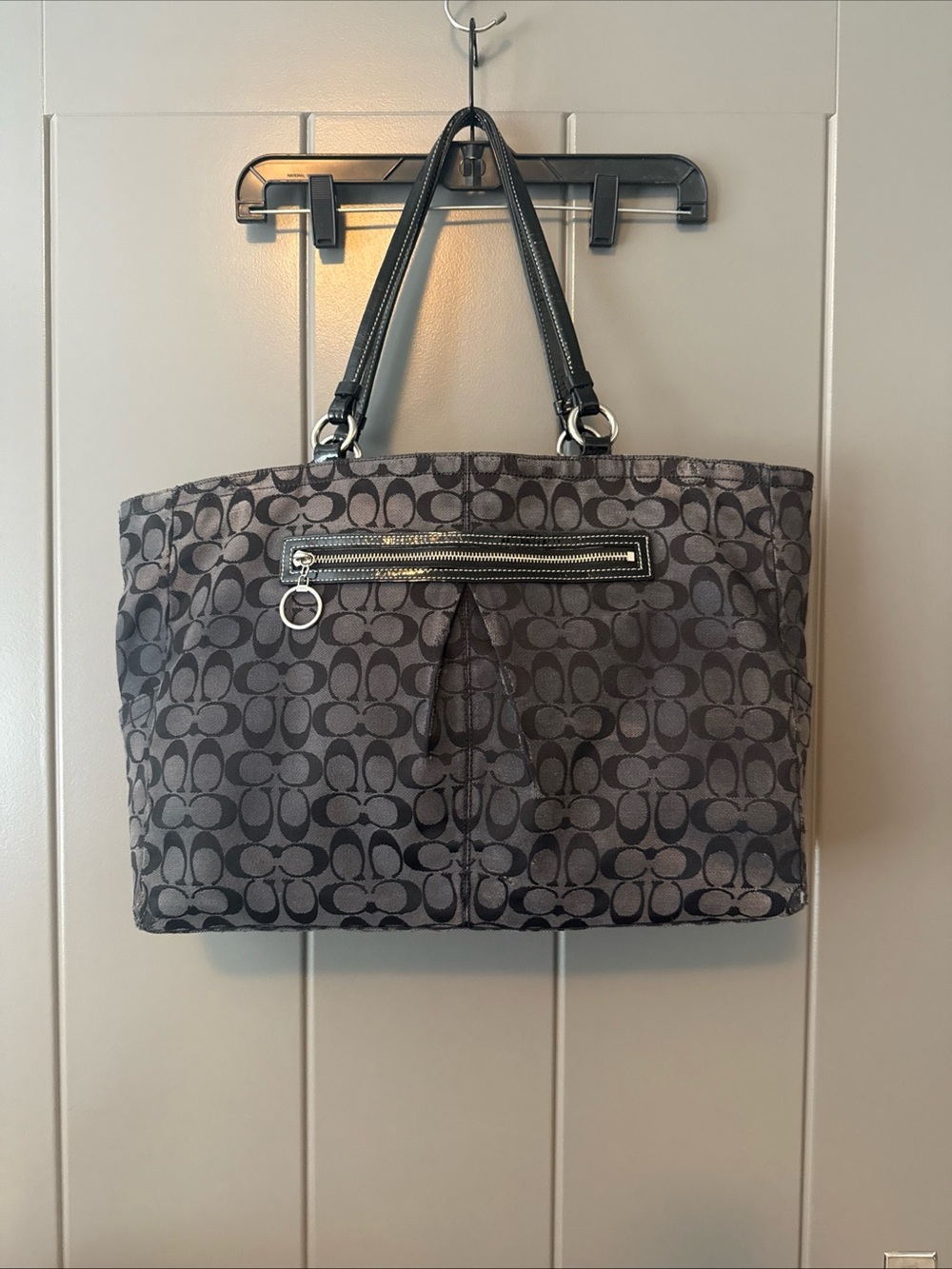 Y2K COACH F19291 XL Jacquard Canvas Tote Bag Travel Diaper Bag